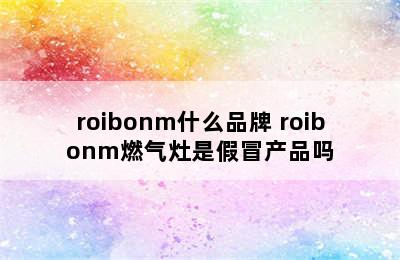 roibonm什么品牌 roibonm燃气灶是假冒产品吗